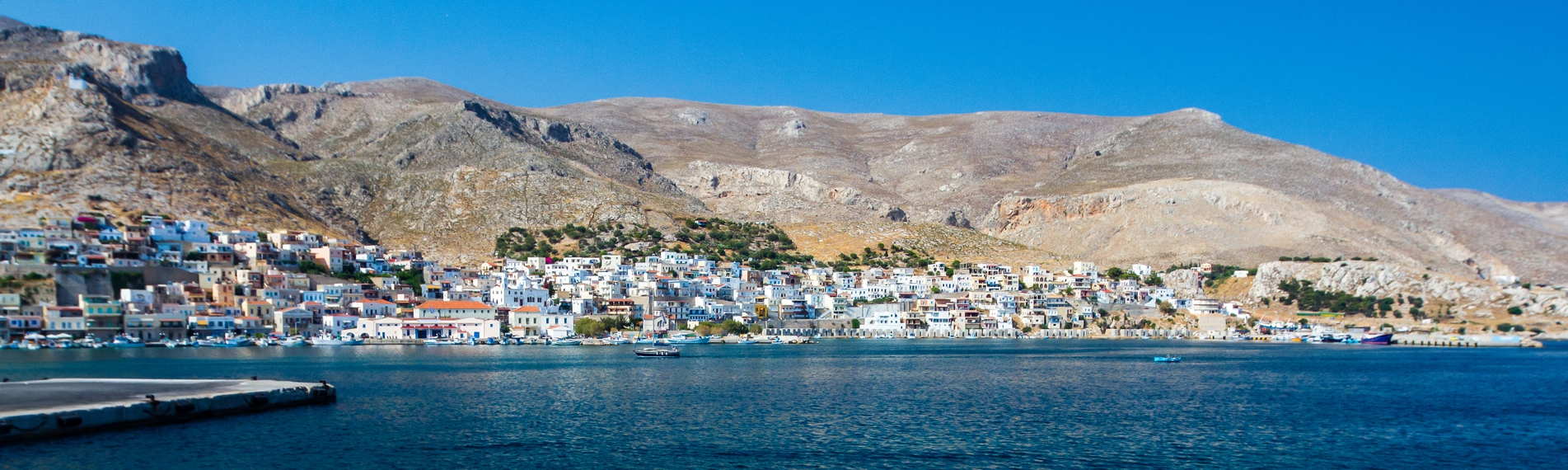 Vista de Kalymnos, isla del Dodecaneso.