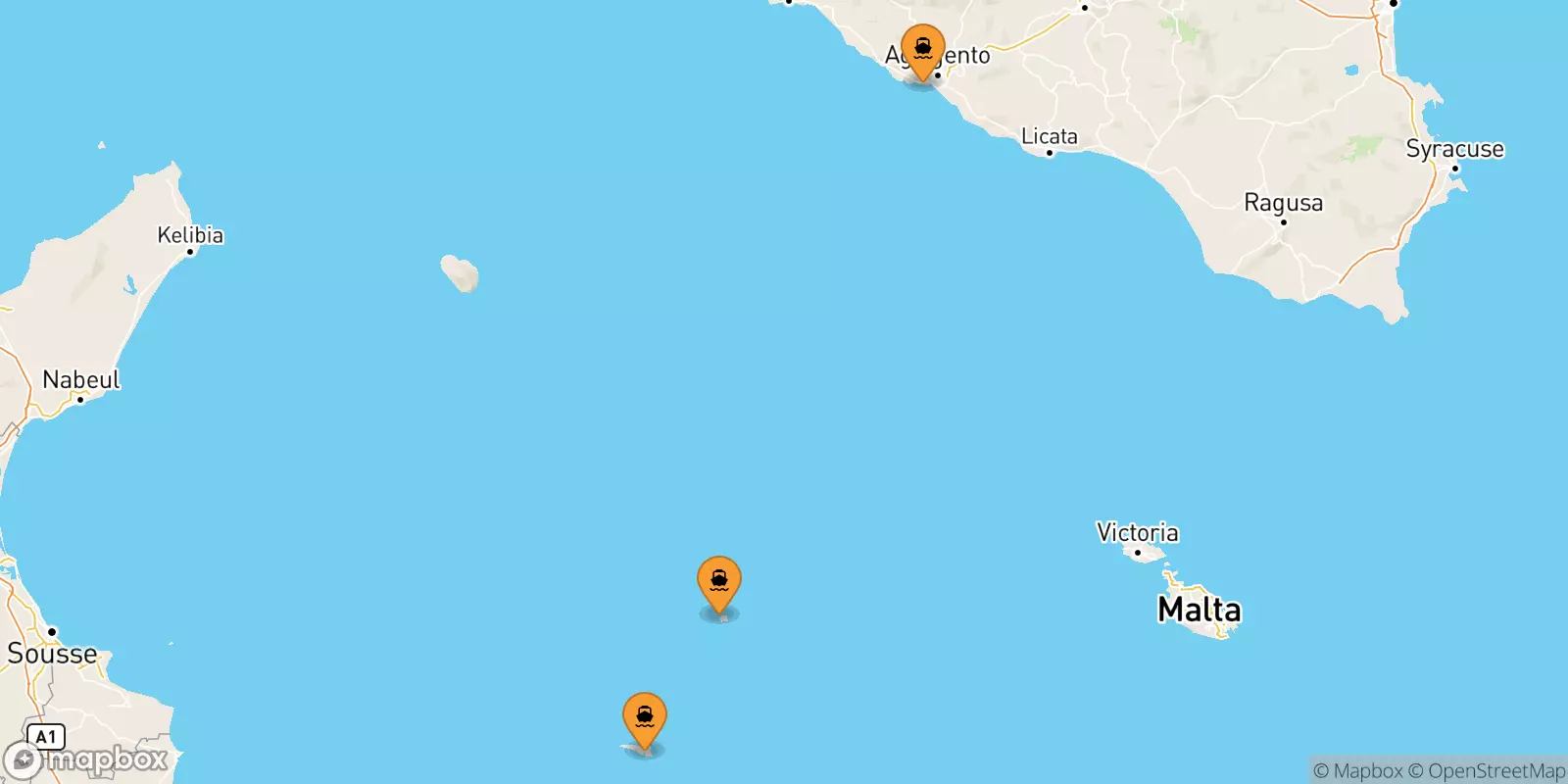 Ferries de Italia a Islas Pelagie