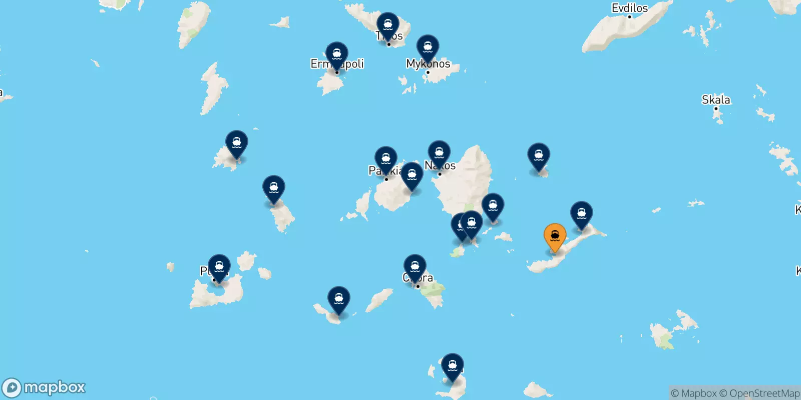 Ferries de Katapola (Amorgos) a Las Cicladas