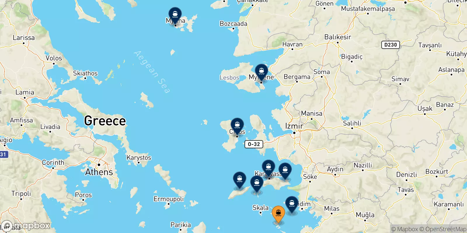 Ferries de Leros a Islas Del Egeo