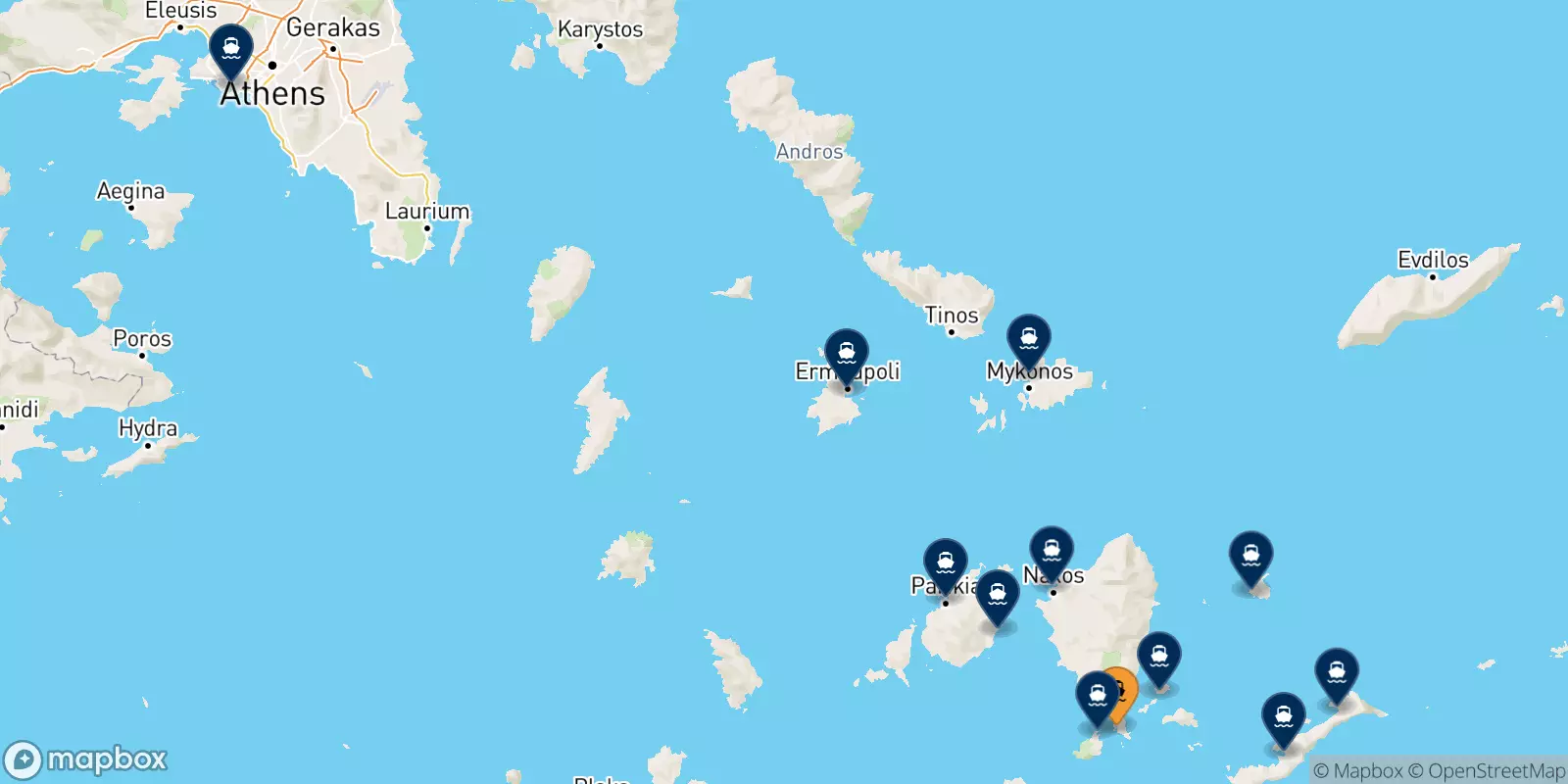 Ferries de Schinoussa a Grecia