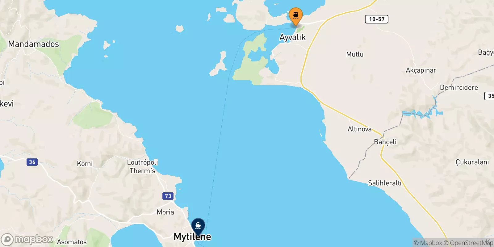 Ferries de Turquía a Mytilene (Lesvos)