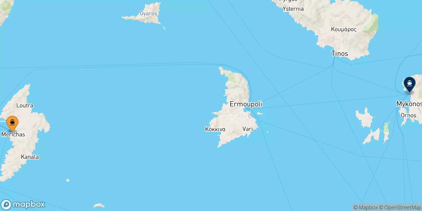 Ferries de Kythnos a Mykonos