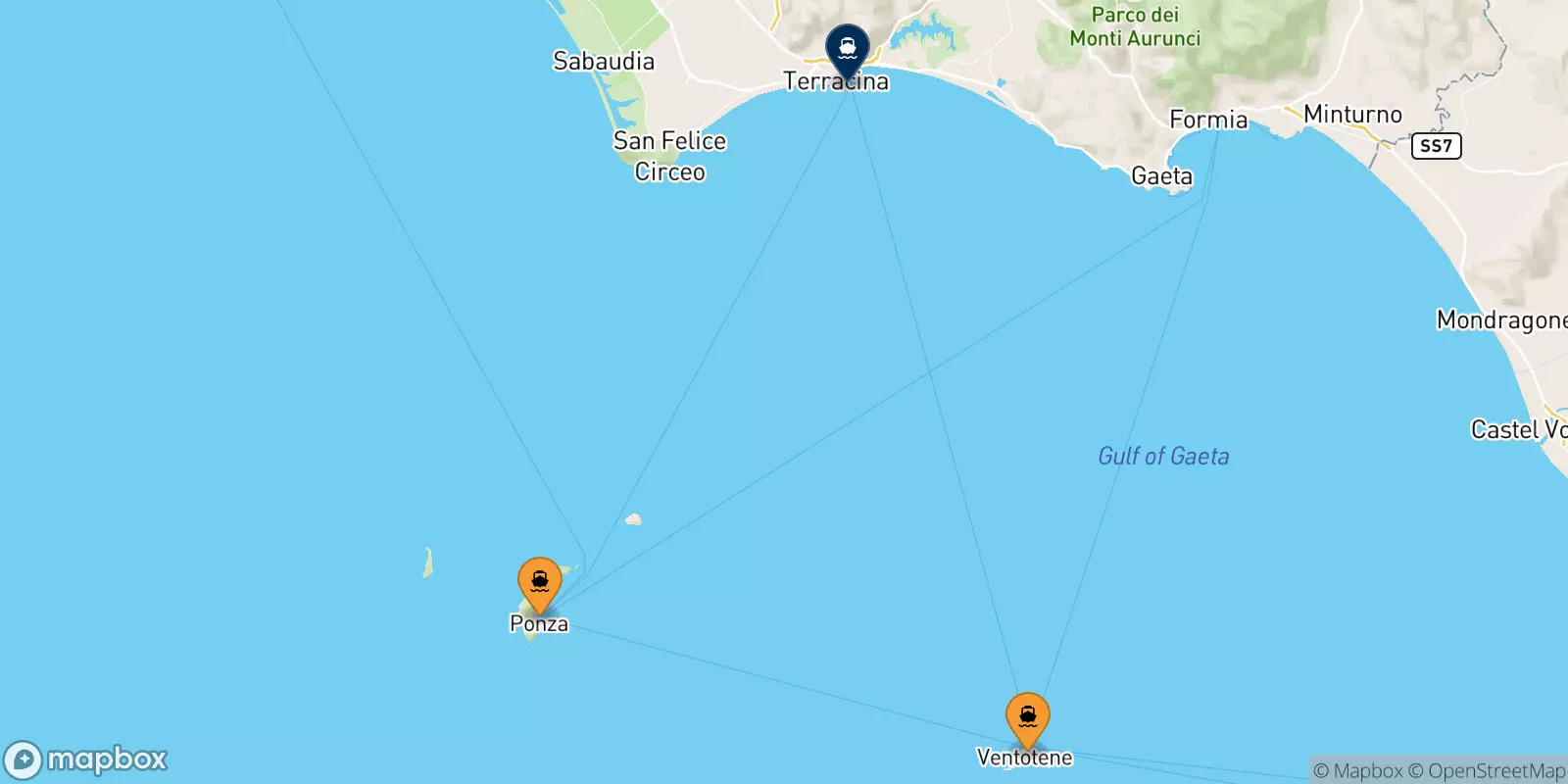 Ferries de Italia a Terracina