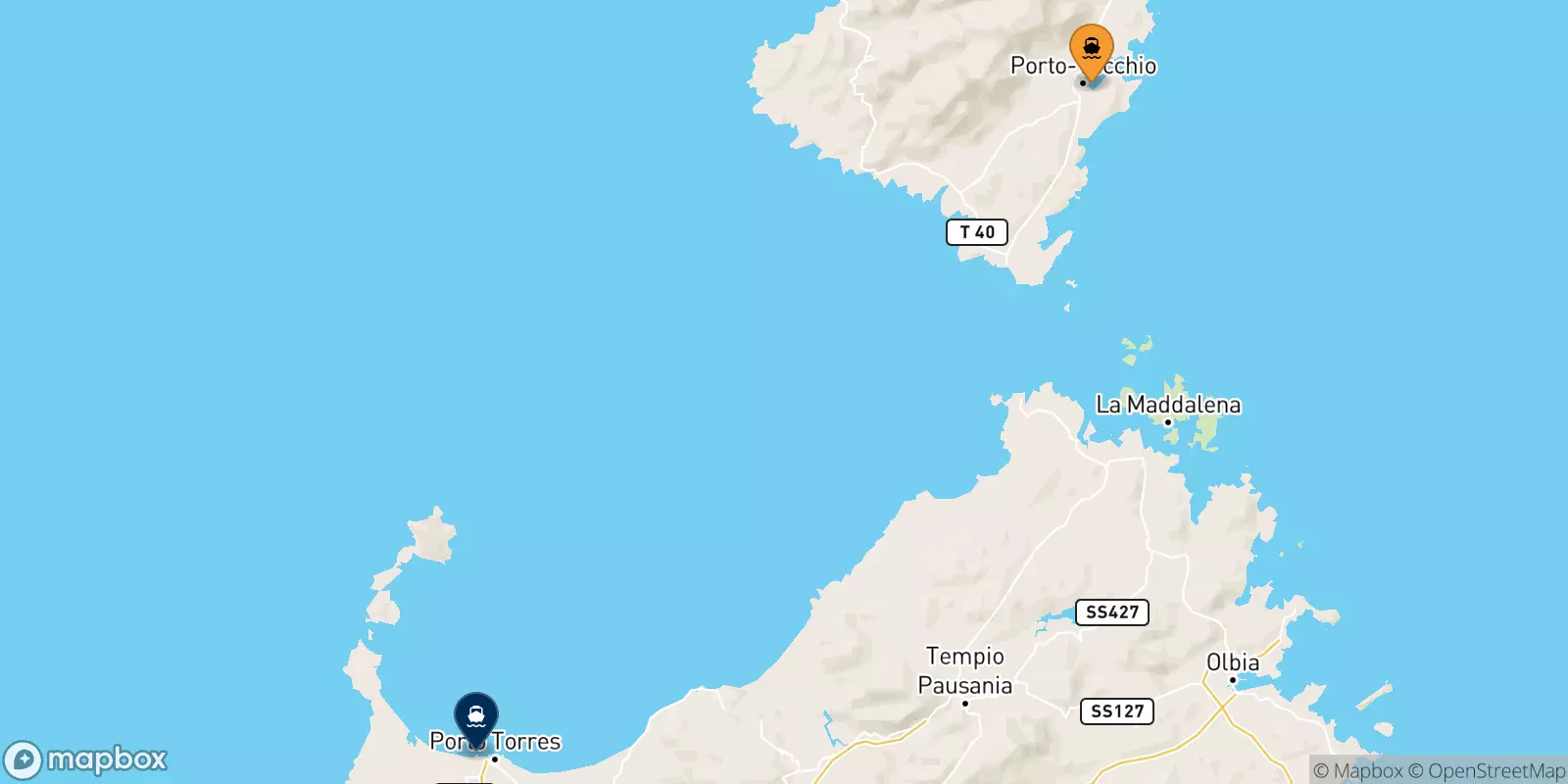 Ferries de Porto Vecchio a Porto Torres