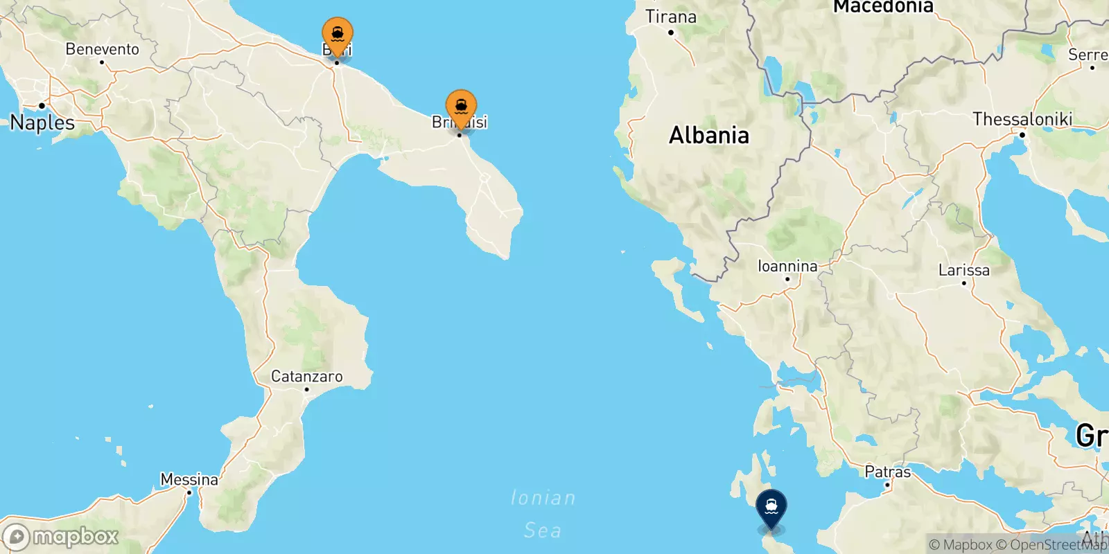 Ferries de Italia a Zakynthos