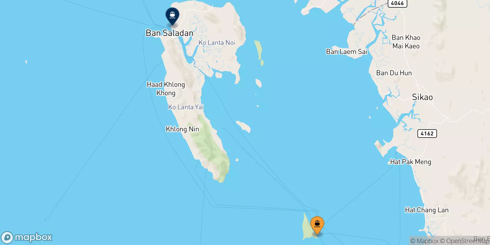 Ferries de Koh Ngai a Koh Lanta (Saladan Pier)