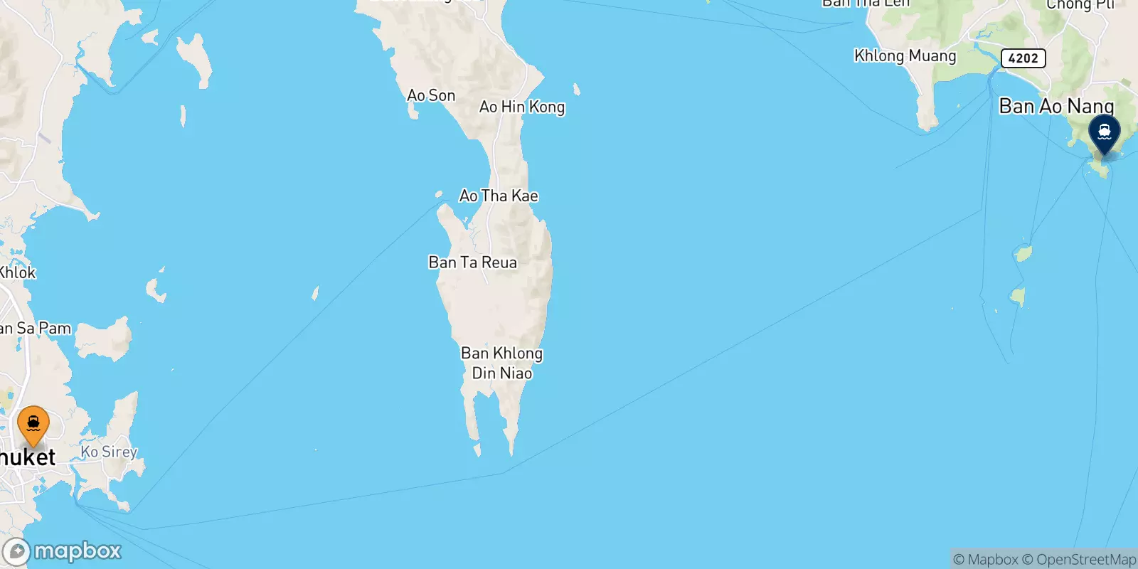 Ferries de Phuket (Rassada Pier) a East Railay Bay Beach Floating Pier