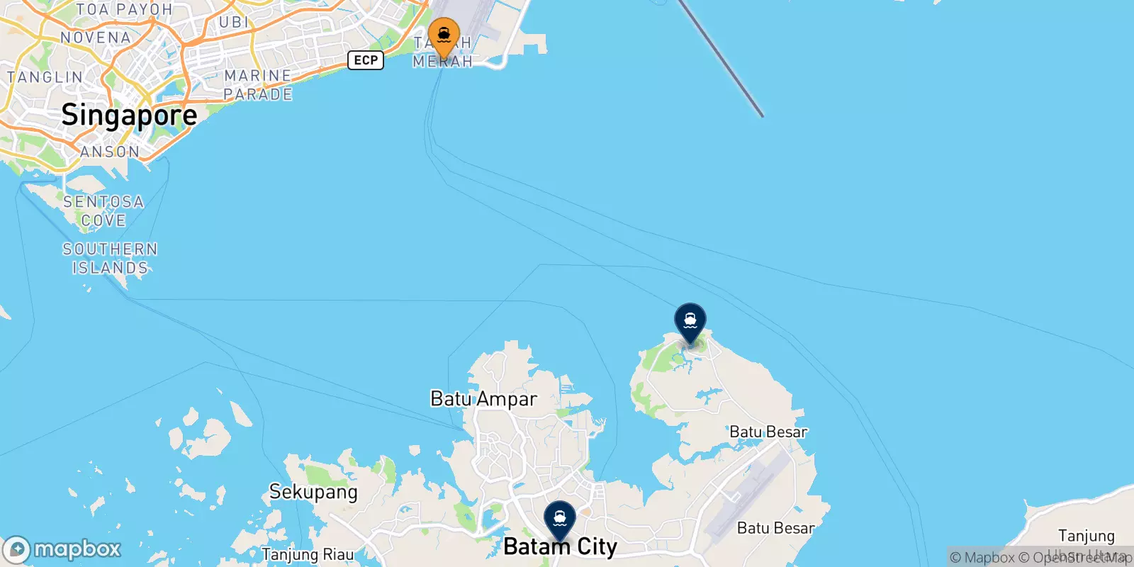 Ferries de Tanah Merah a Indonesia