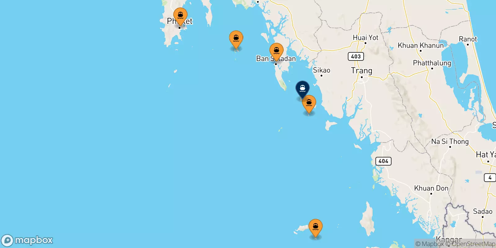 Ferries de Tailandia a Koh Ngai