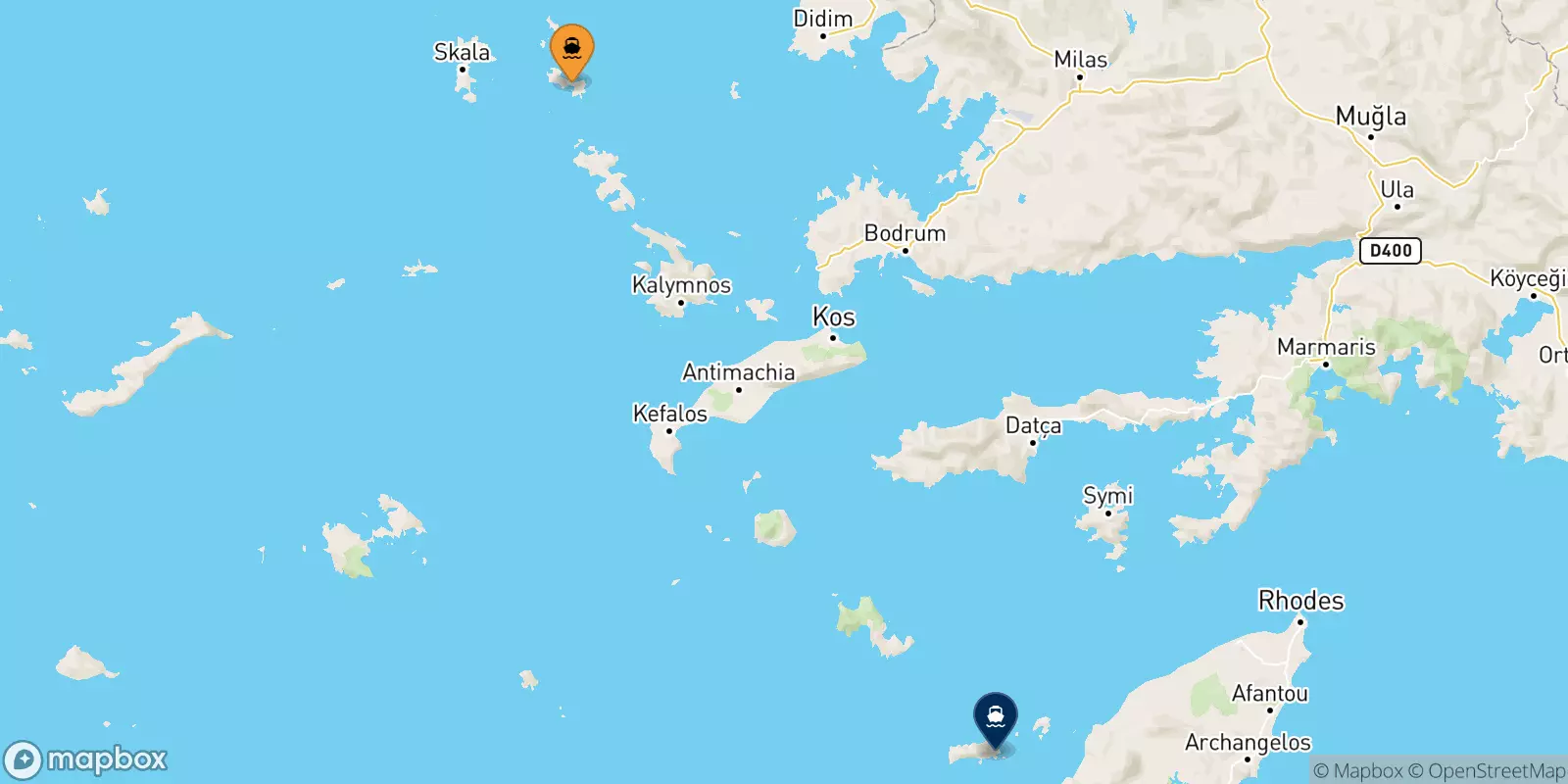 Ferries de Lipsi a Chalki