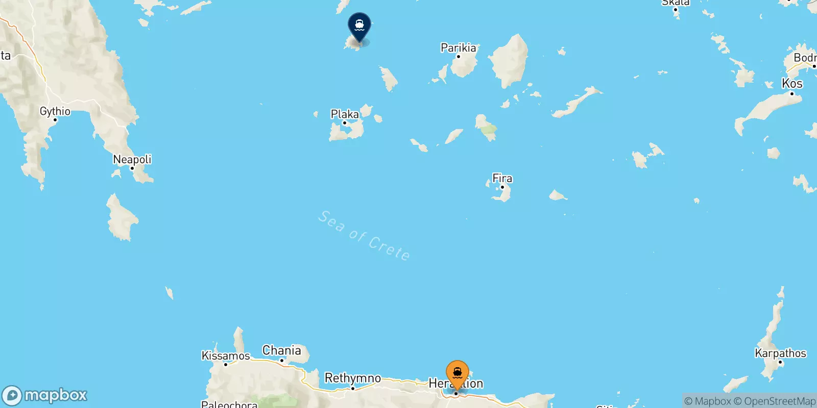 Ferries de Heraklion a Serifos